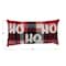 Hello Honey® 28" Plaid Applique Ho Ho Ho Brushed Cotton Flannel Lumbar Pillow